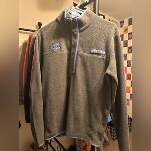 Columbia Gray Zip Up Sweater with Standing Collar